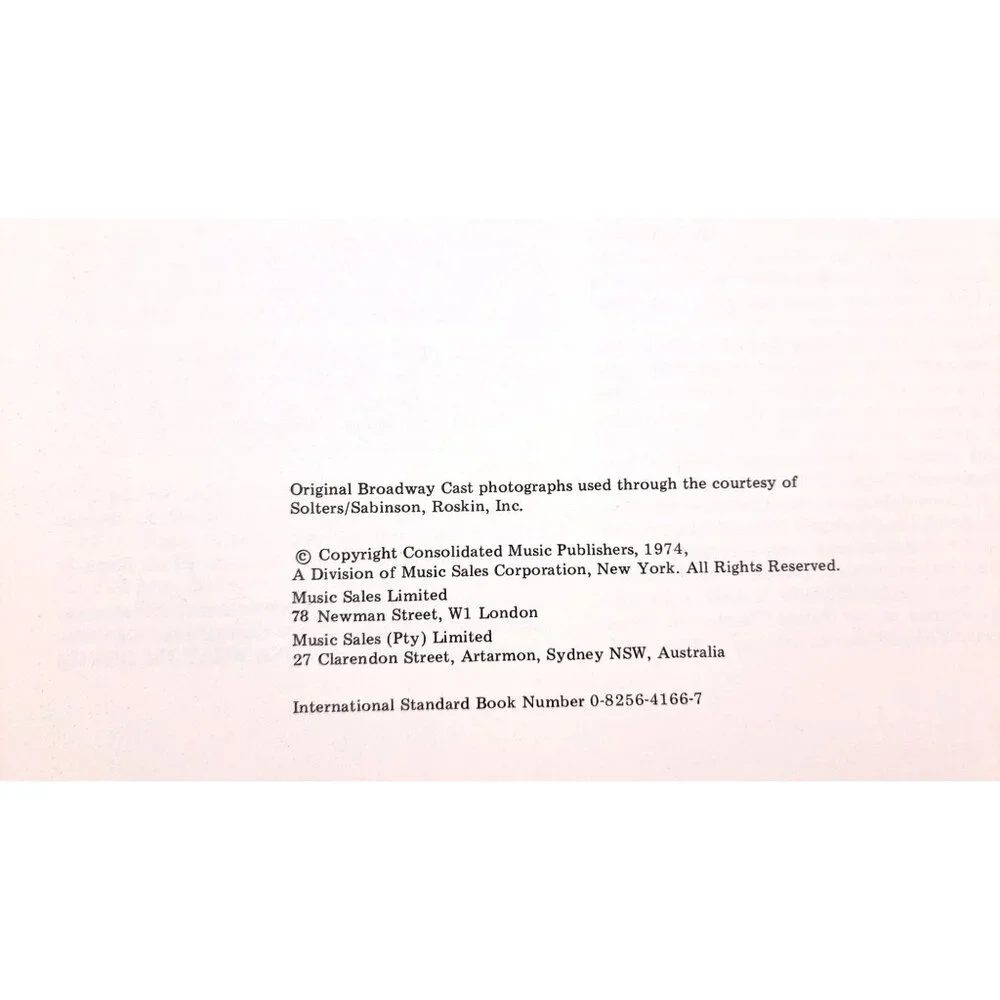 Vintage Vocal Selection From Lorelei Musical Song Book Music 1974 Carol Channing - Picture 4 of 6